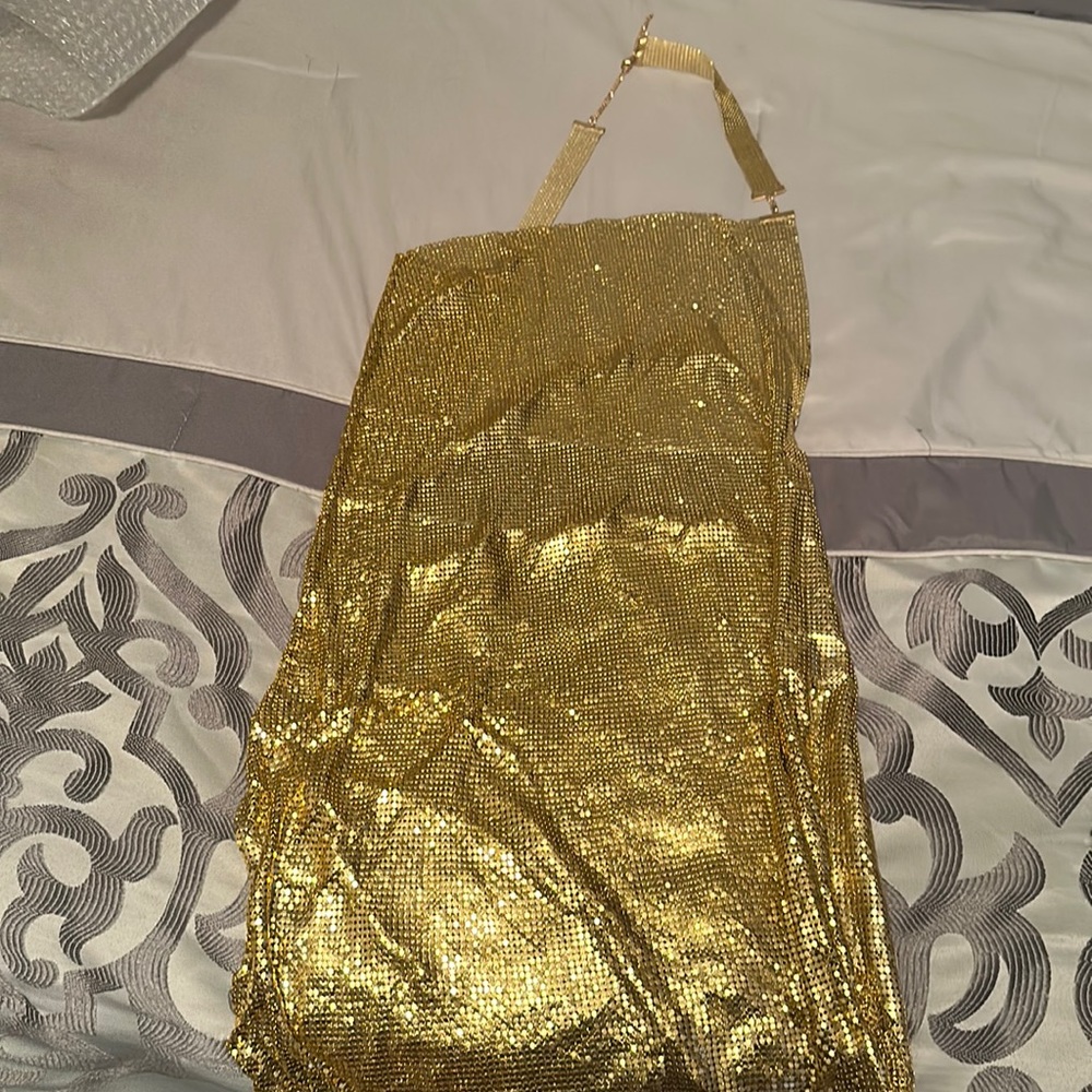 Melted gold dress